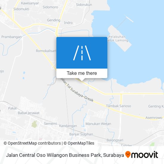 Jalan Central Oso Wilangon Business Park map