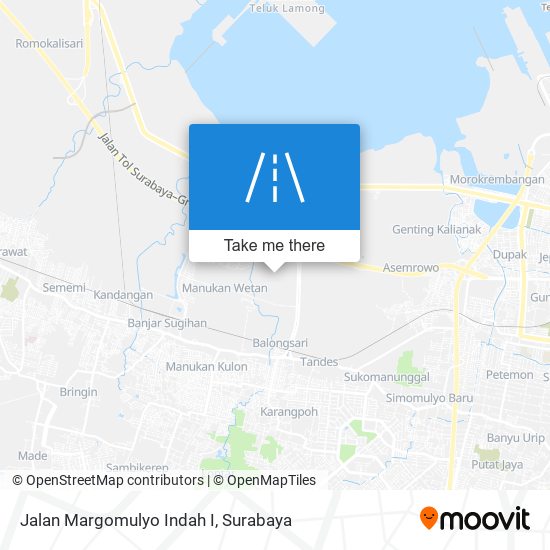 Jalan Margomulyo Indah I map