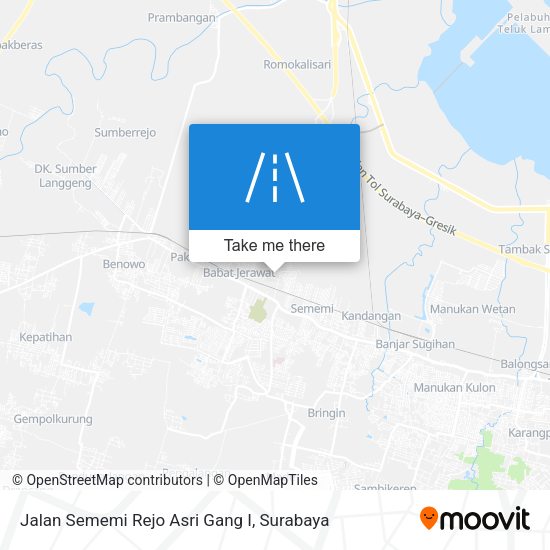 Jalan Sememi Rejo Asri Gang I map