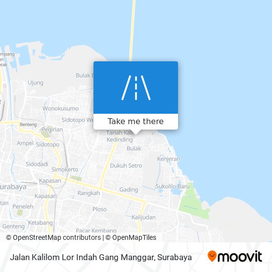 Jalan Kalilom Lor Indah Gang Manggar map