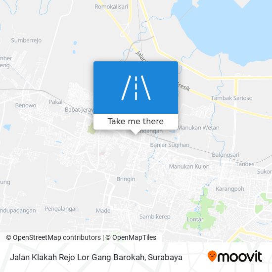 Jalan Klakah Rejo Lor Gang Barokah map