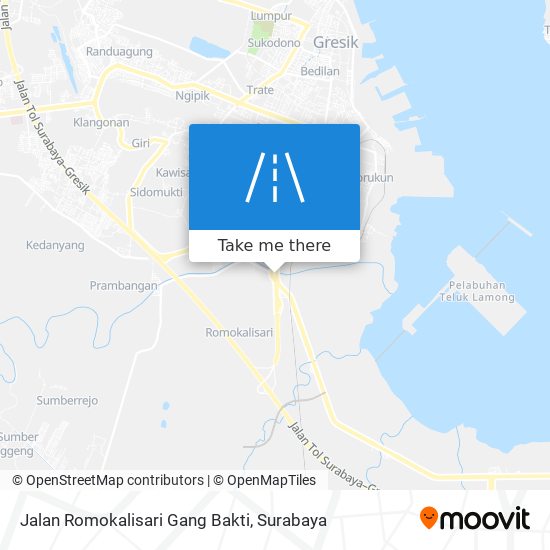 Jalan Romokalisari Gang Bakti map