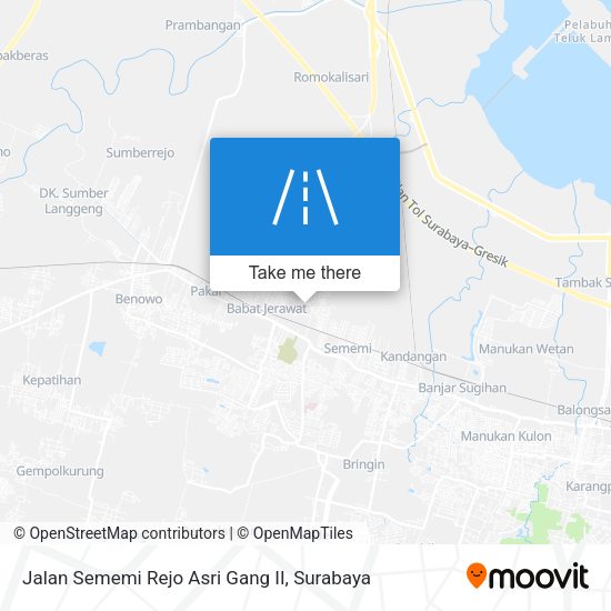 Jalan Sememi Rejo Asri Gang II map