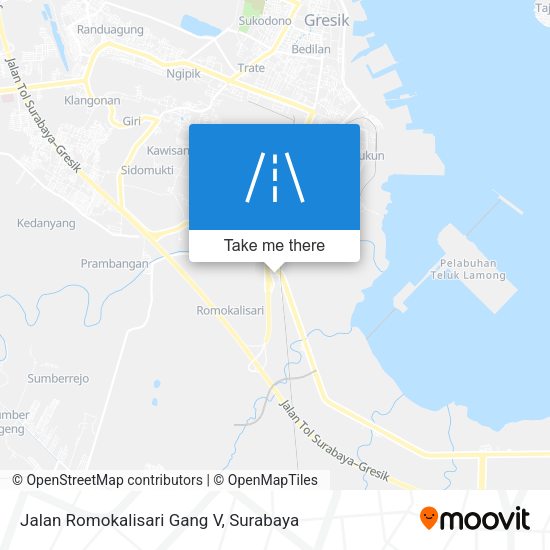 Jalan Romokalisari Gang V map