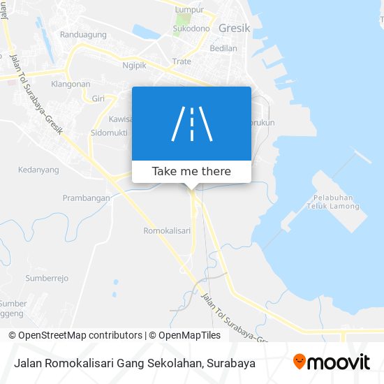 Jalan Romokalisari Gang Sekolahan map