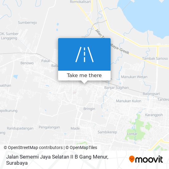 Jalan Sememi Jaya Selatan II B Gang Menur map