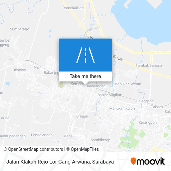 Jalan Klakah Rejo Lor Gang Arwana map