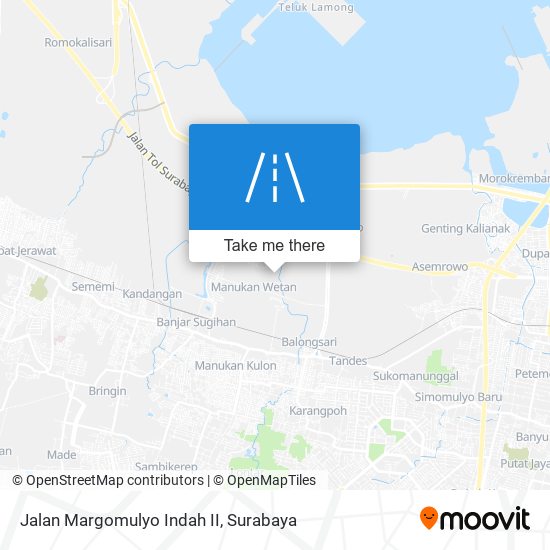 Jalan Margomulyo Indah II map