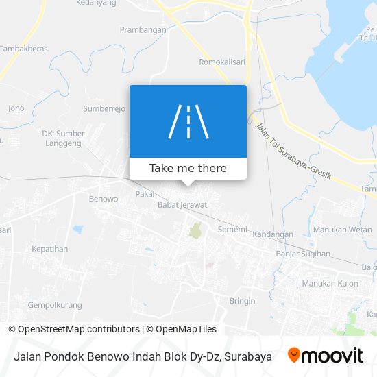 Jalan Pondok Benowo Indah Blok Dy-Dz map