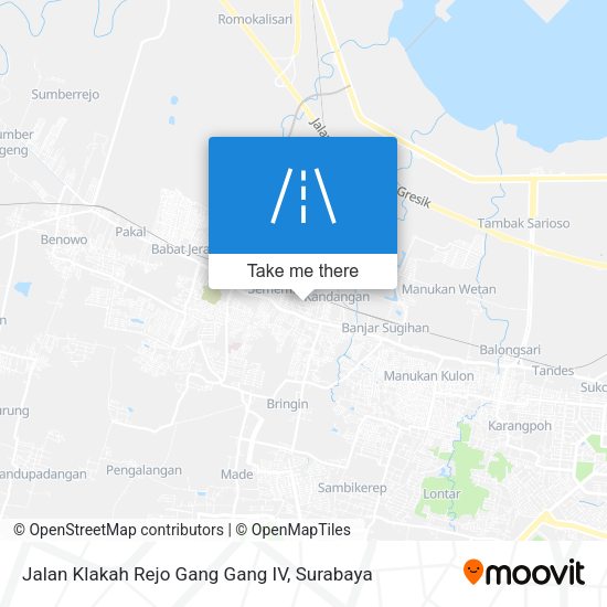 Jalan Klakah Rejo Gang Gang IV map