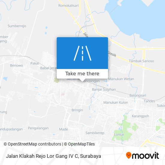 Jalan Klakah Rejo Lor Gang IV C map