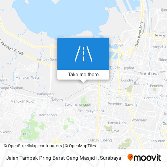 Jalan Tambak Pring Barat Gang Masjid I map