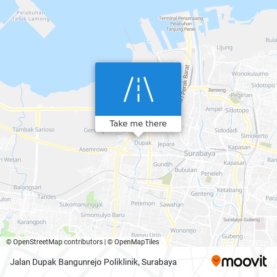 Jalan Dupak Bangunrejo Poliklinik map