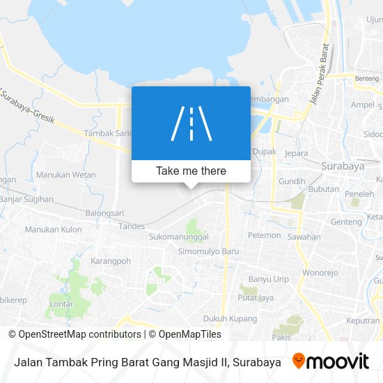 Jalan Tambak Pring Barat Gang Masjid II map