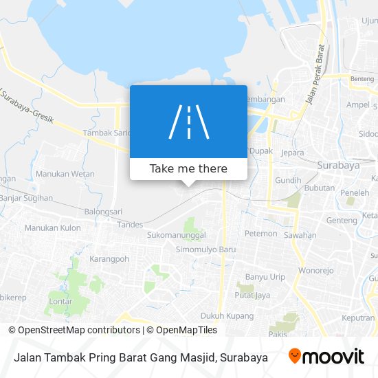 Jalan Tambak Pring Barat Gang Masjid map