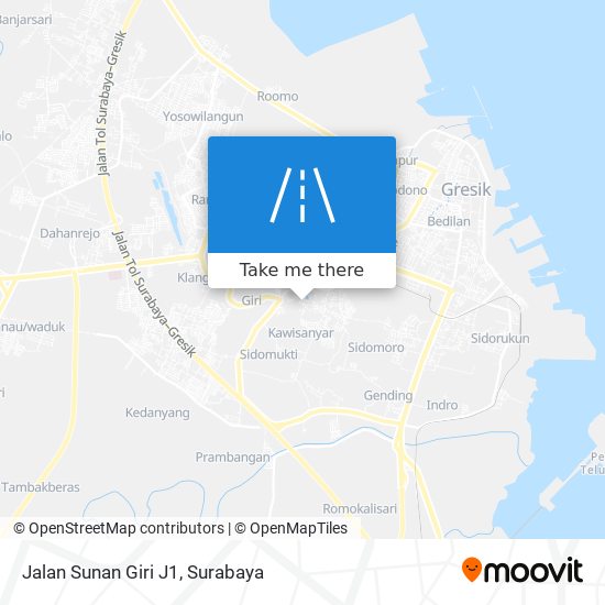 Jalan Sunan Giri J1 map
