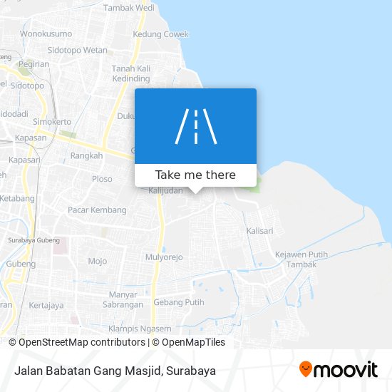 Jalan Babatan Gang Masjid map