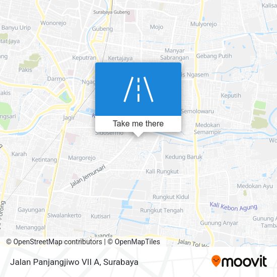 Jalan Panjangjiwo VII A map