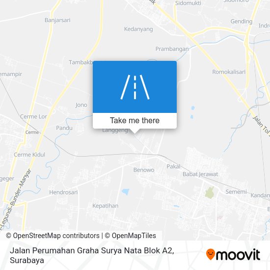 Jalan Perumahan Graha Surya Nata Blok A2 map