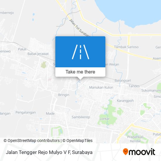 Jalan Tengger Rejo Mulyo V F map