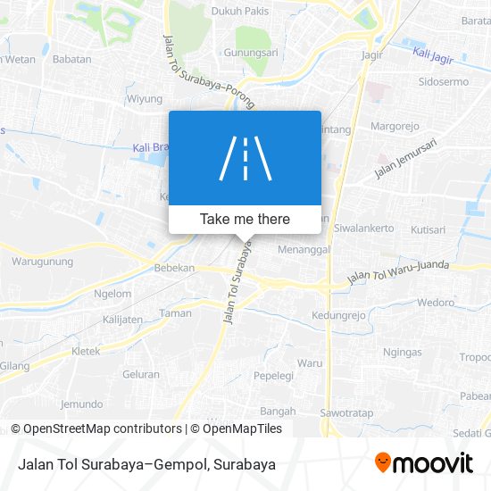Jalan Tol Surabaya–Gempol map