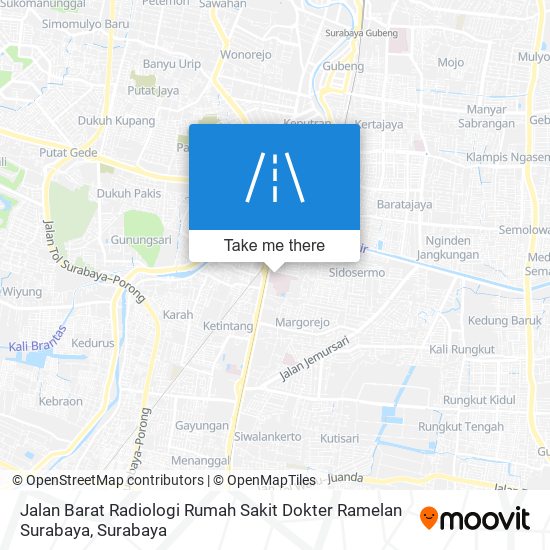 Jalan Barat Radiologi Rumah Sakit Dokter Ramelan Surabaya map