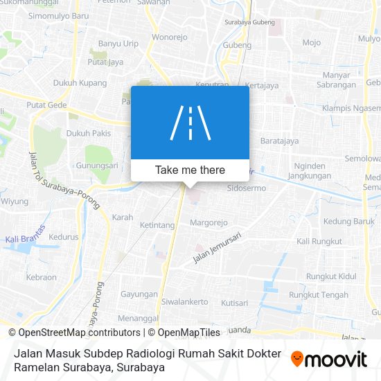 Jalan Masuk Subdep Radiologi Rumah Sakit Dokter Ramelan Surabaya map