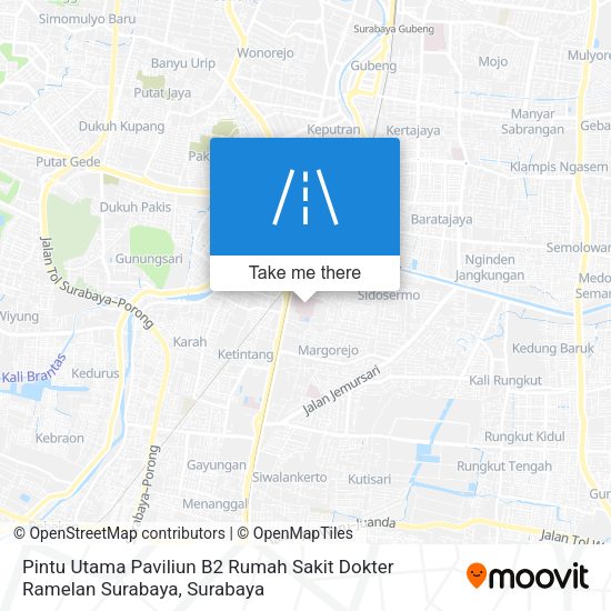 Pintu Utama Paviliun B2 Rumah Sakit Dokter Ramelan Surabaya map