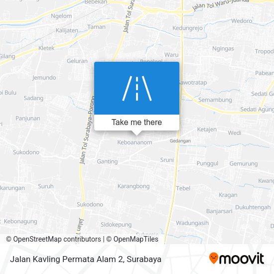 Jalan Kavling Permata Alam 2 map