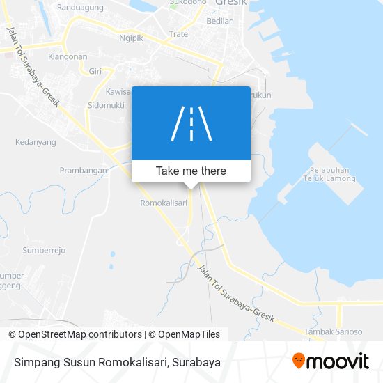 Simpang Susun Romokalisari map