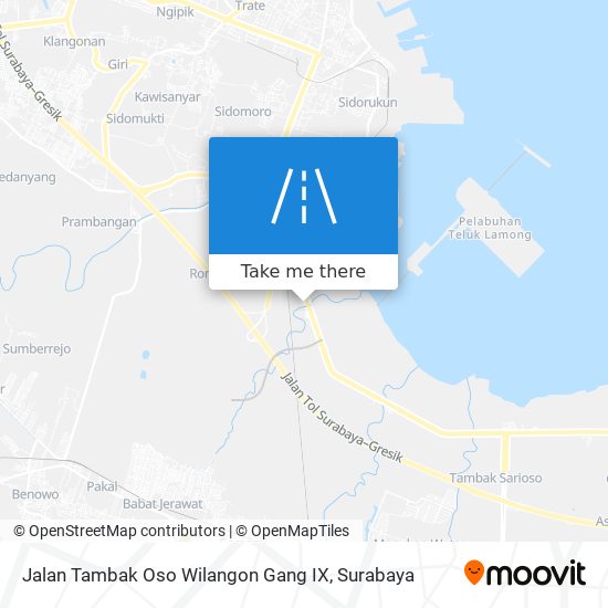Jalan Tambak Oso Wilangon Gang IX map