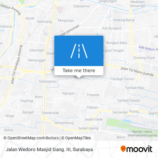 Jalan Wedoro Masjid Gang. III map