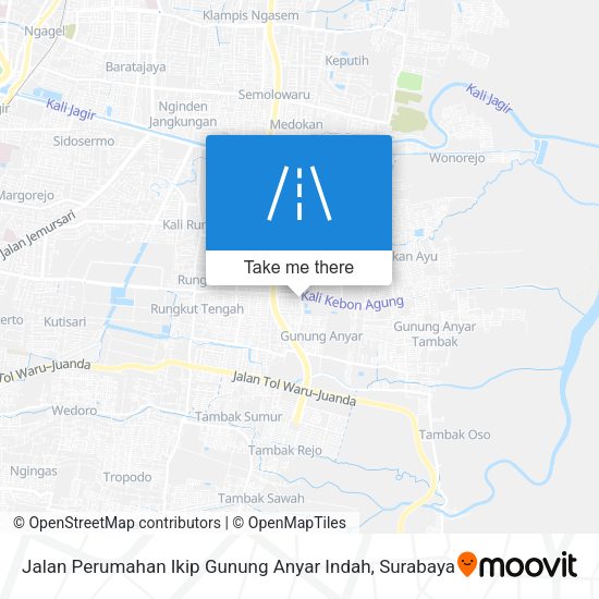 Jalan Perumahan Ikip Gunung Anyar Indah map