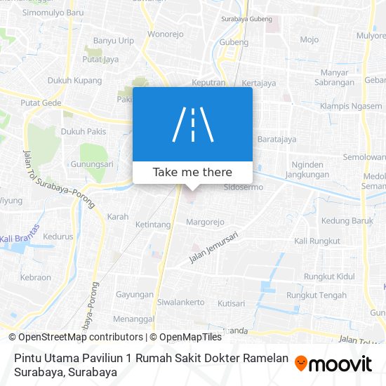 Pintu Utama Paviliun 1 Rumah Sakit Dokter Ramelan Surabaya map