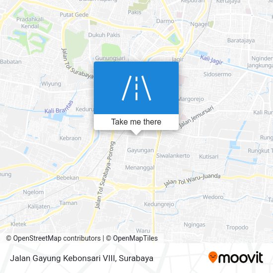 Jalan Gayung Kebonsari VIII map
