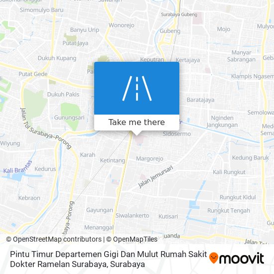 Pintu Timur Departemen Gigi Dan Mulut Rumah Sakit Dokter Ramelan Surabaya map