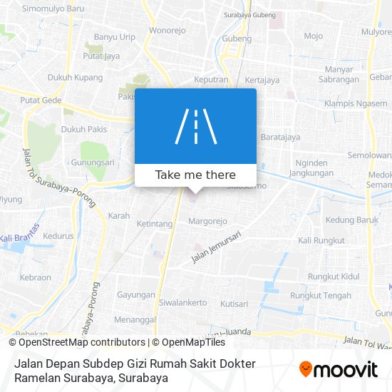 Jalan Depan Subdep Gizi Rumah Sakit Dokter Ramelan Surabaya map