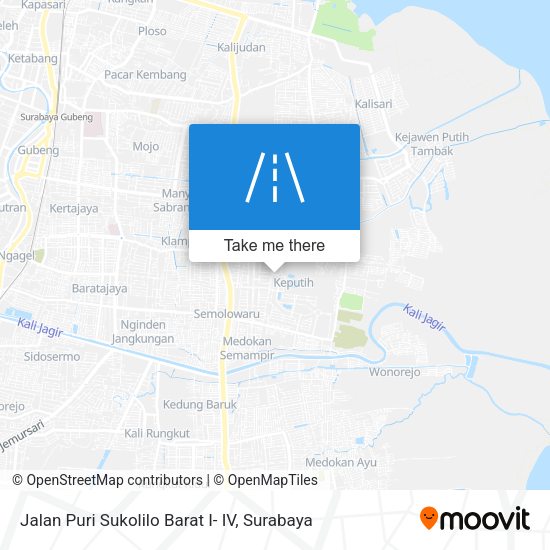 Jalan Puri Sukolilo Barat I- IV map