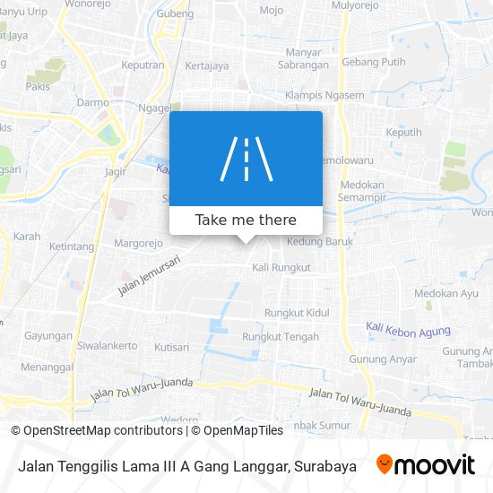 Jalan Tenggilis Lama III A Gang Langgar map