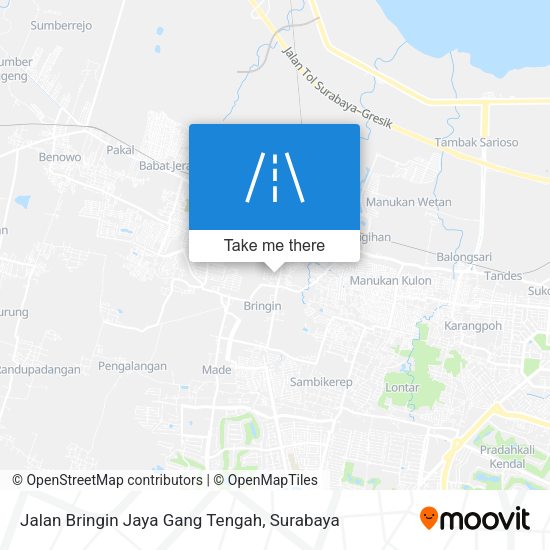 Jalan Bringin Jaya Gang Tengah map