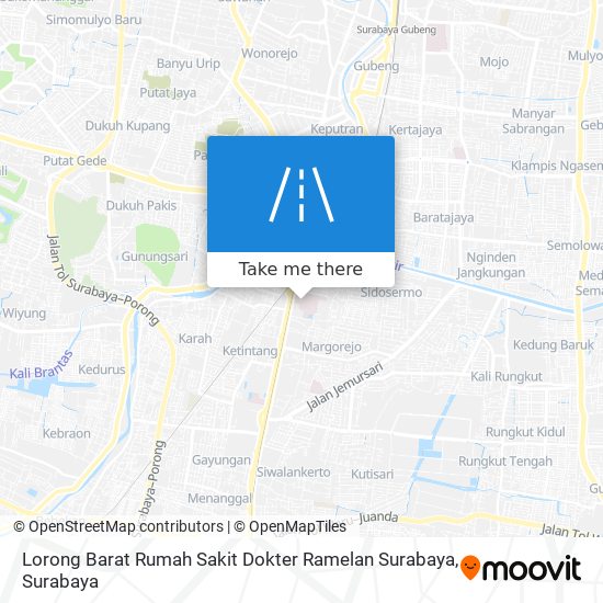 Lorong Barat Rumah Sakit Dokter Ramelan Surabaya map