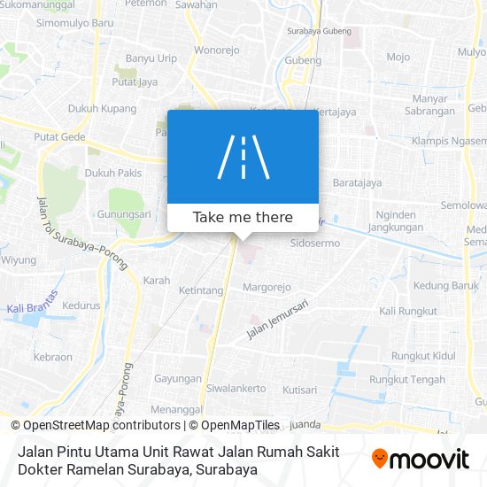 Jalan Pintu Utama Unit Rawat Jalan Rumah Sakit Dokter Ramelan Surabaya map