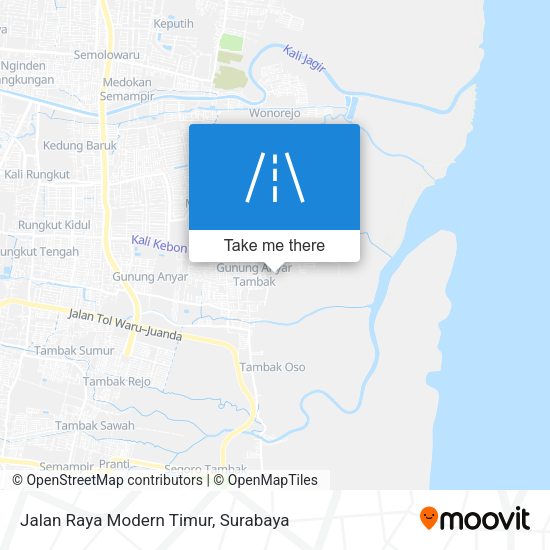 Jalan Raya Modern Timur map