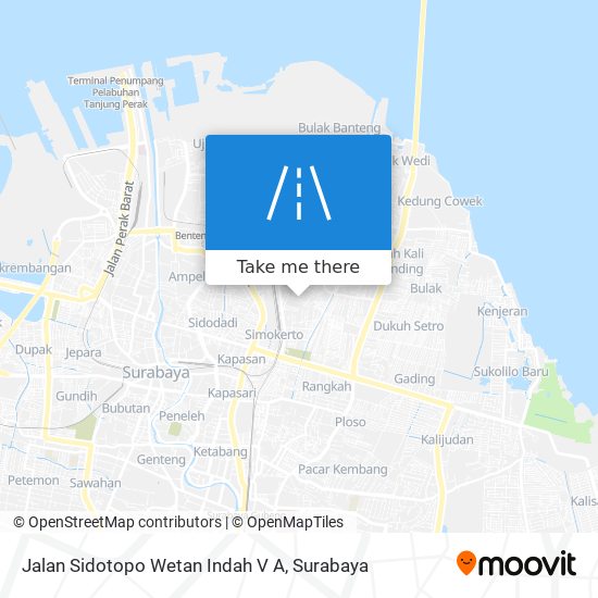 Jalan Sidotopo Wetan Indah V A map