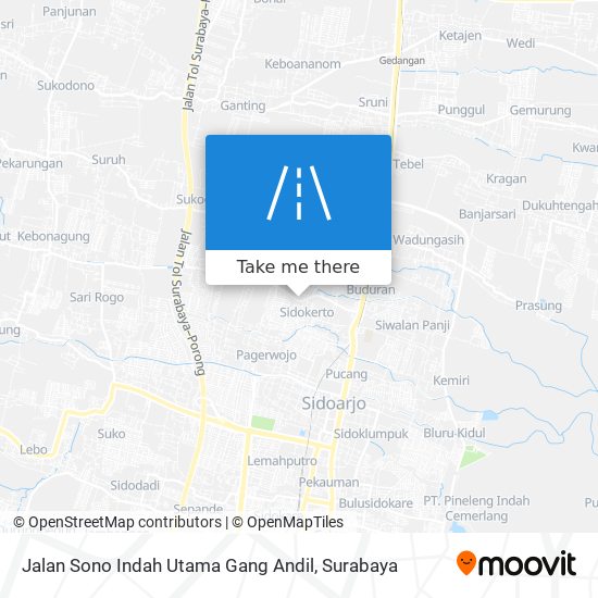 Jalan Sono Indah Utama Gang Andil map