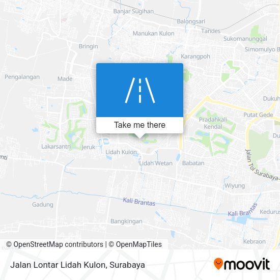 Jalan Lontar Lidah Kulon map