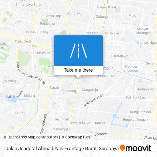 Jalan Jenderal Ahmad Yani Frontage Barat map