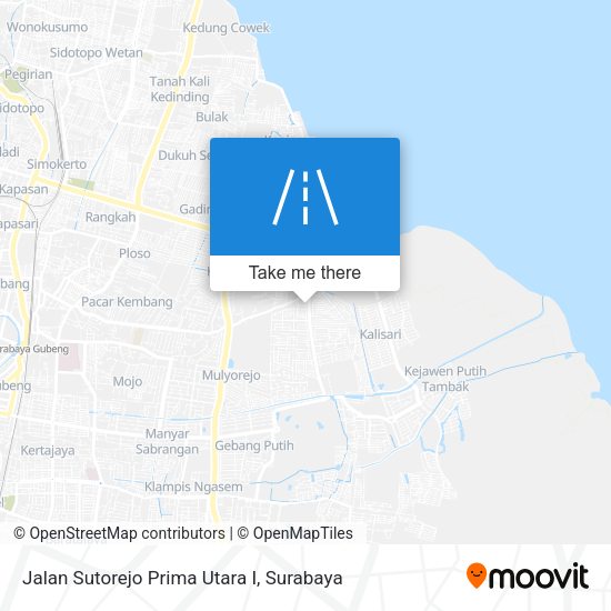 Jalan Sutorejo Prima Utara I map