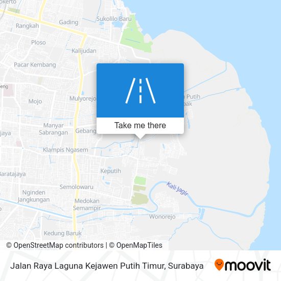 Jalan Raya Laguna Kejawen Putih Timur map