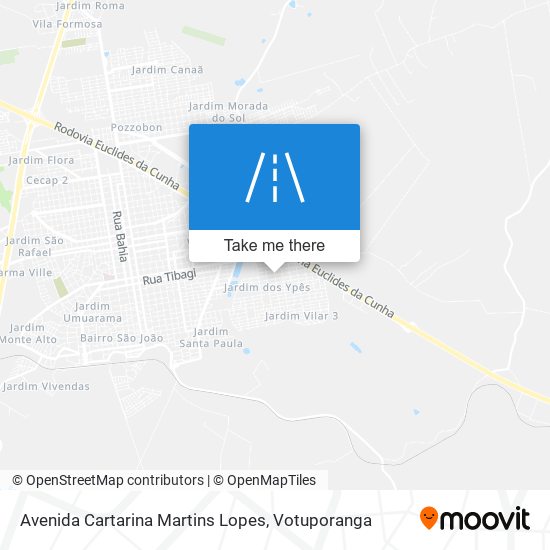 Mapa Avenida Cartarina Martins Lopes